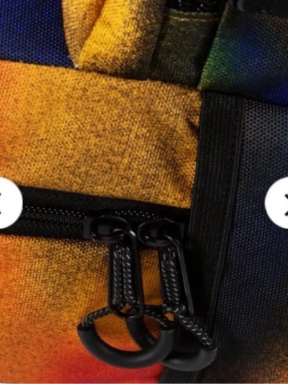 Jordan Black Backpack with Red, Blue, Orange and Gold Spray Accents